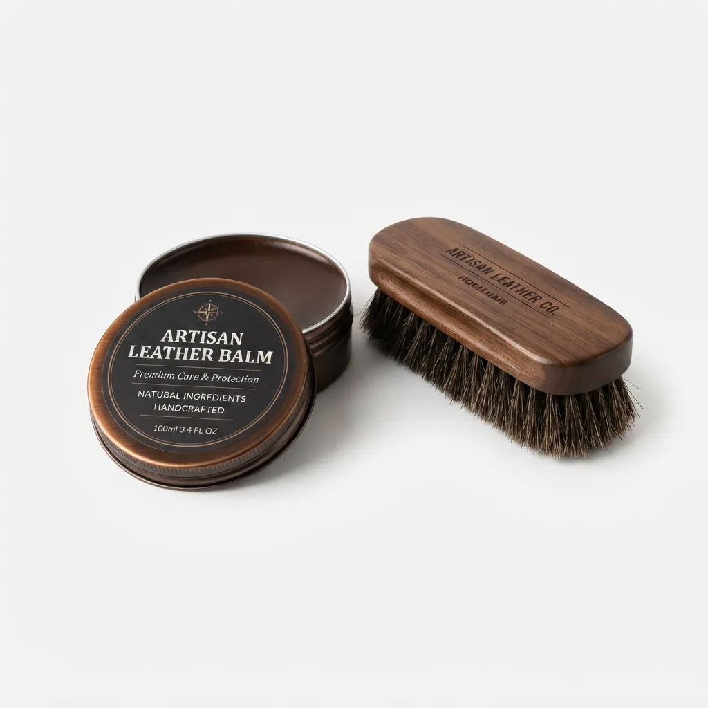 Artisanal Leather Balm & Brush